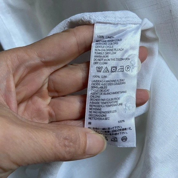 Tommy Bahama 100% Linen Relaxed Fit White short sleeve button  shirt Sz 1XB - Picture 10 of 13